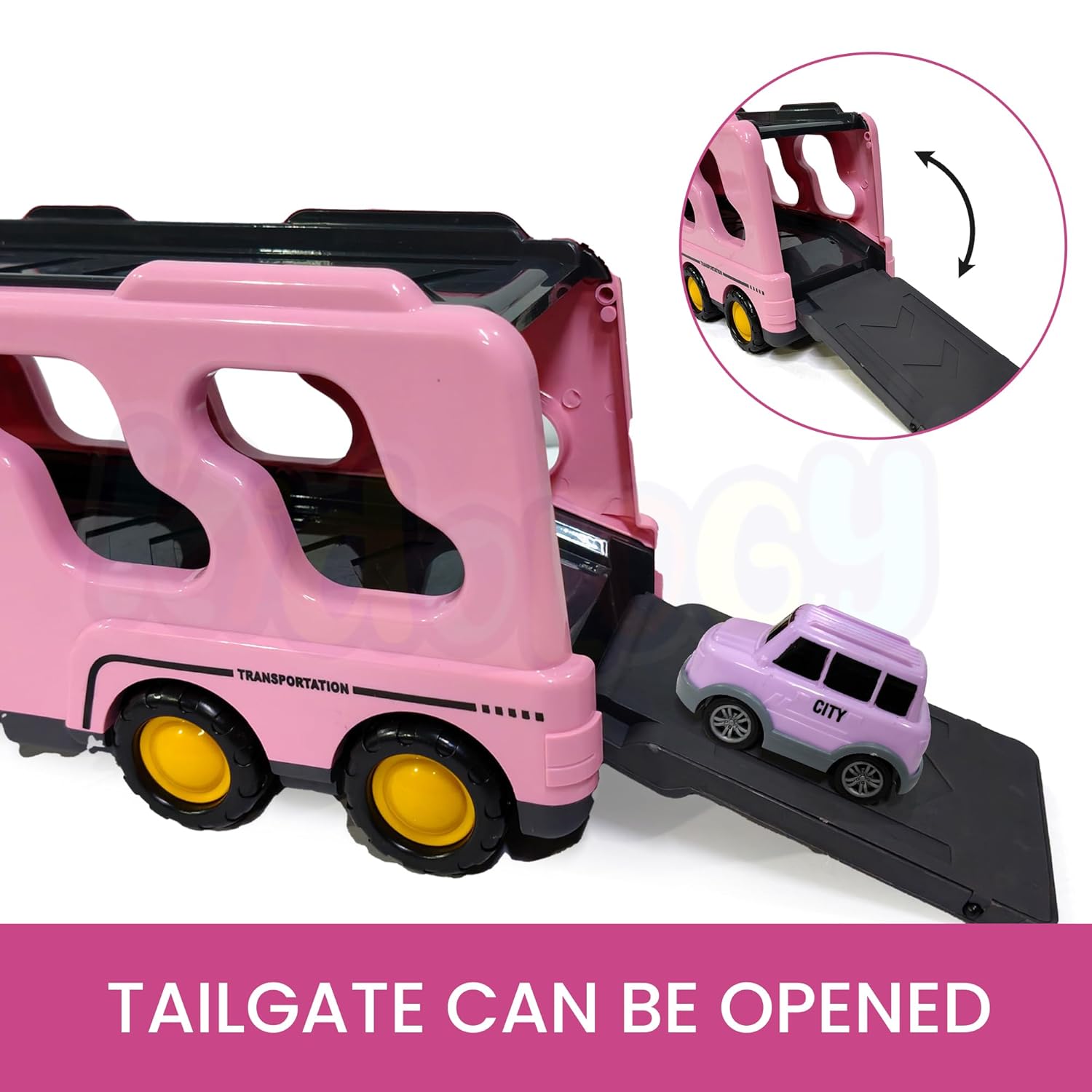 BIG CARRIER TRUCKS WITH SMALL CARS || PINK TRANSPORT TRUCK
