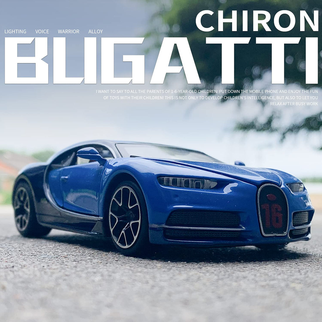 1:32 Bugatti Chiron zinc Alloy Pull Back Metal Car