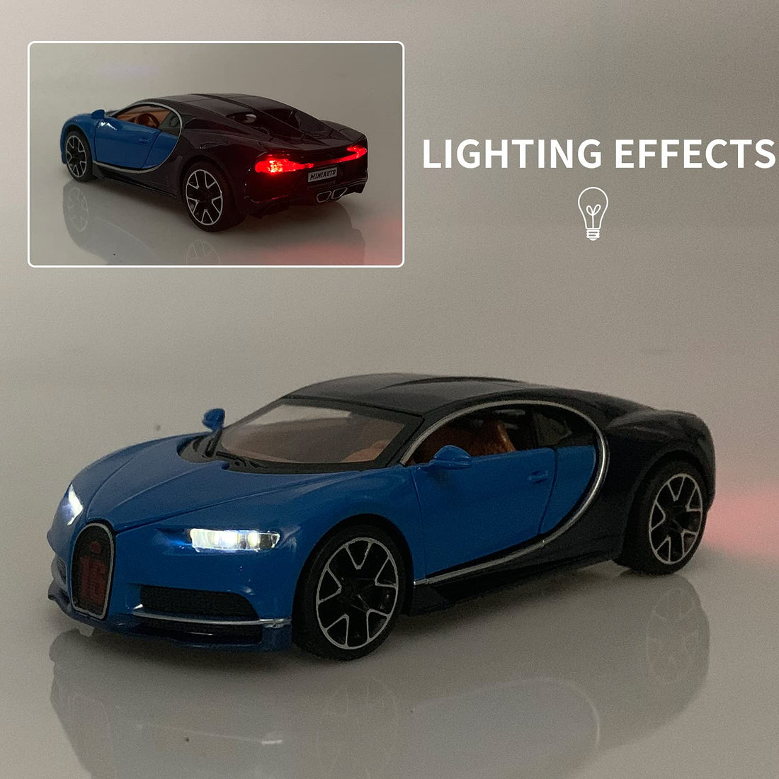 1:32 Bugatti Chiron zinc Alloy Pull Back Metal Car