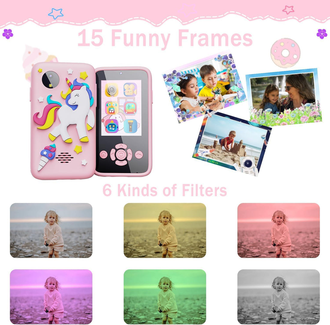 Kids Smartphone Toy with MP3 Music Player Dual Camera Phone Toy Gift