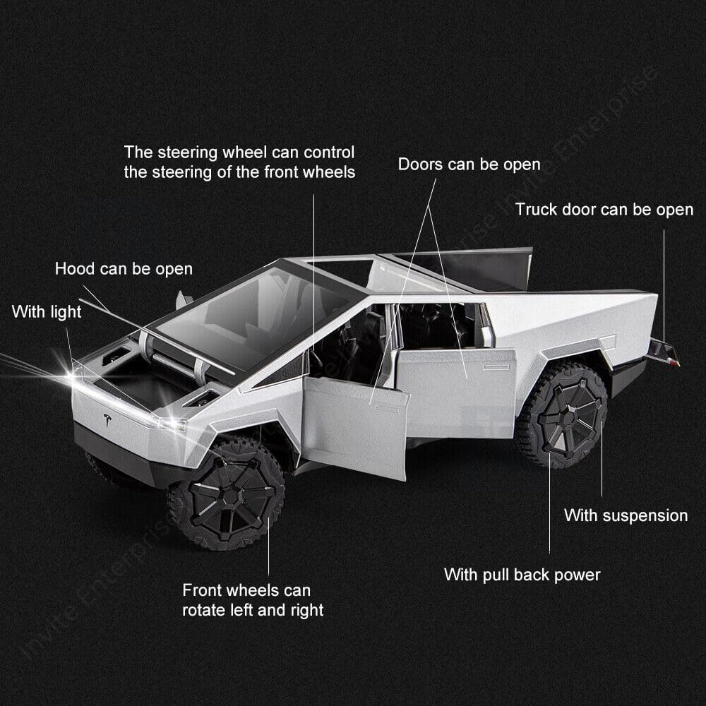 1:24 Scale Tesla Cybertruck Model Metal Car