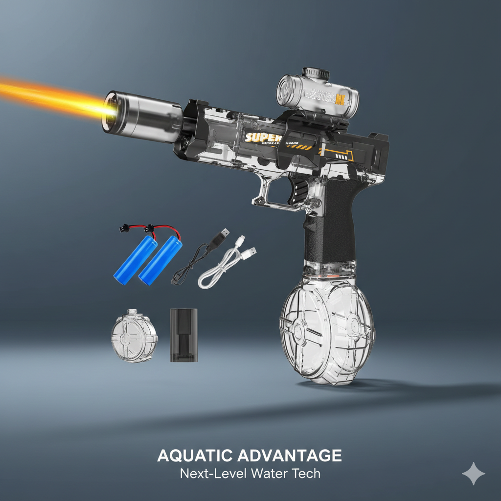 Fire Light Electric Water Gun With Rechargeable Battery