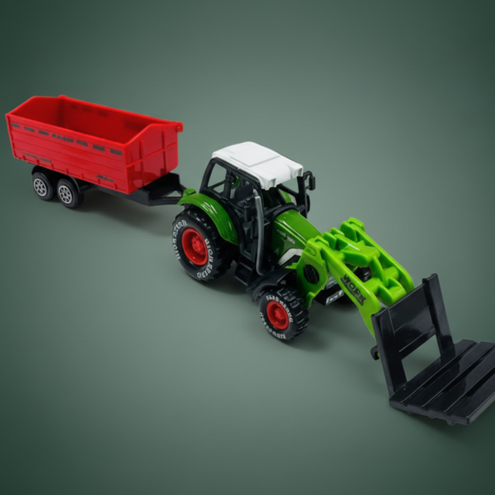 Die Cast Metal Farm Truck With Trolley