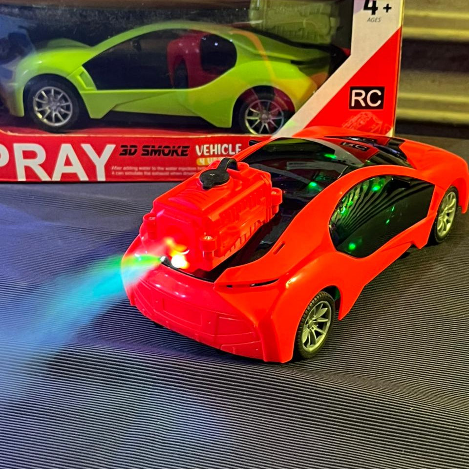 Rechargeable 3D Famous Remote Control Car with real Fog Spray