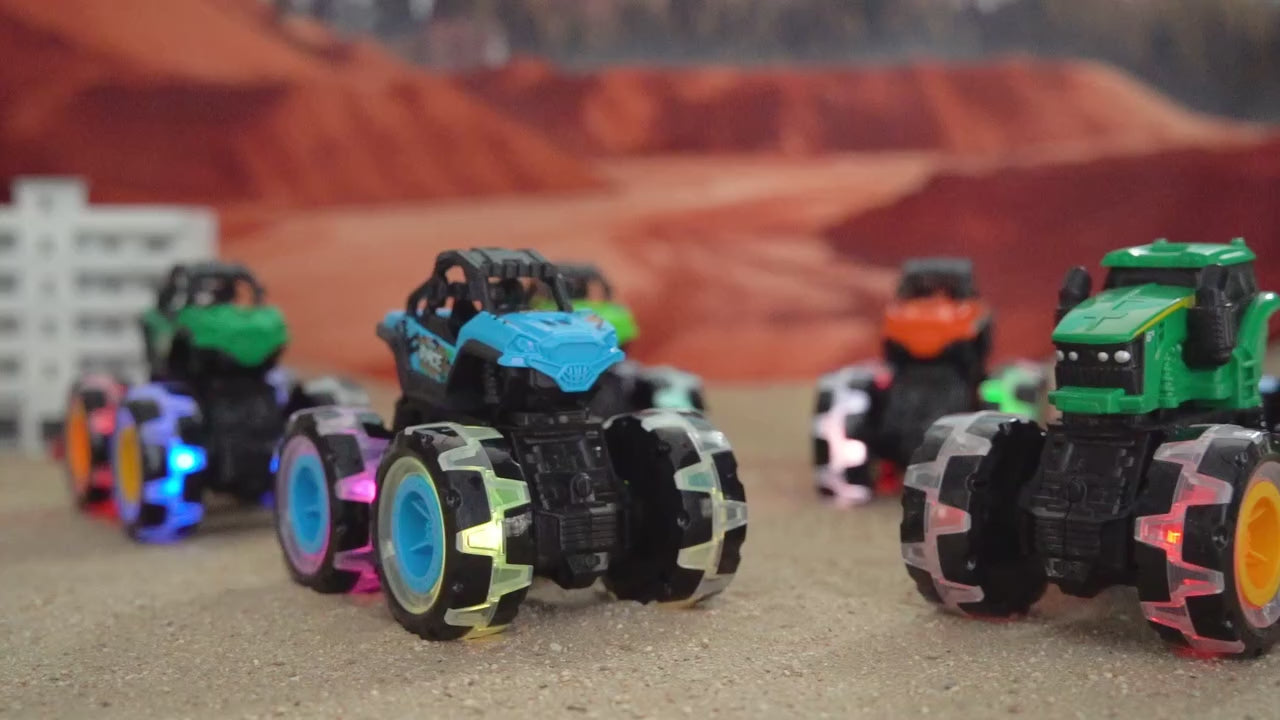 Small farmer tractor with monster wheels